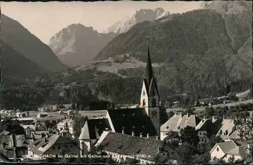 Kötschach-Mauthen Im Gailtal mit Cellon, Kirche und Dächer 1980