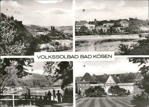 Bad Kösen Burg Saaleck,  Campingplatz, Medizinische Badeanstalt g1982