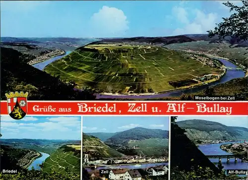 Bullay Panorama-Ansichten von Zell, Briedel u. Alf-Bullay, Moselbogen 1995