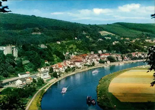 Ansichtskarte Neckarsteinach Blick auf die Stadt 1990