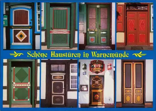 Ansichtskarte Warnemünde-Rostock Schöne Haustüren 1995