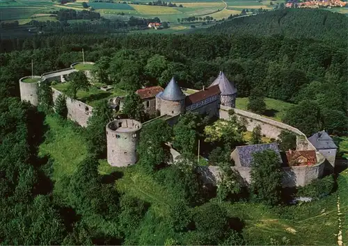 Ansichtskarte Breitenbach am Herzberg Luftbild - Burg/Schloss Herzberg 1994