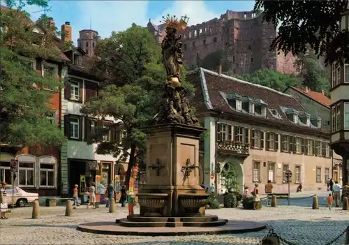 Ansichtskarte Heidelberg Kornmarkt 1995
