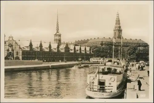 Postcard Kopenhagen København Stadt und Dampfer 1930 