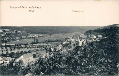 Schelesen Karte Želízy Hotel und Kaiserstrasse b Louny Laun Aussig 1912