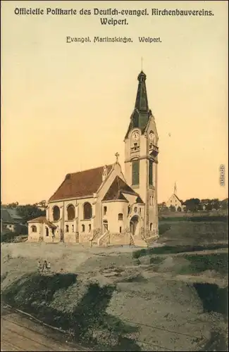 Postcard Weipert Vejprty Ev. Martinskirche Böhmen Erzgebirge 1906