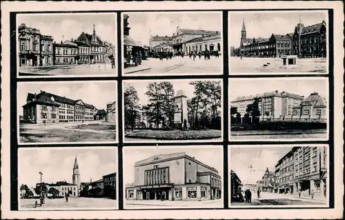 Postcard Oderberg Bohumín (Bogumin) Mehrbild: Straßen, Gebäude 1938 