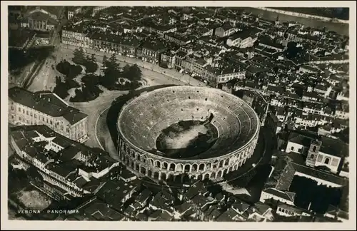 Cartoline Verona Verona Luftbild 1930 
