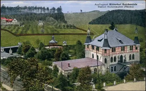 Ansichtskarte Hohenleuben Partie am Rittergut Reichenfels 1914 