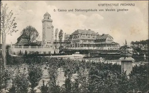 Reinickendorf-Berlin  Stationsgebäude von Westen Gartenstadt Frohnau 1913