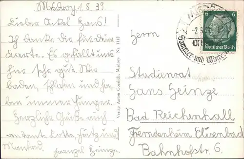 Postcard Misdroy Międzyzdroje Pavillon - Gerda See 1939 