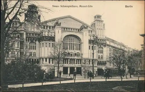 Ansichtskarte Mitte-Berlin Straßenbahn, Neues Schauspielhaus 1922 