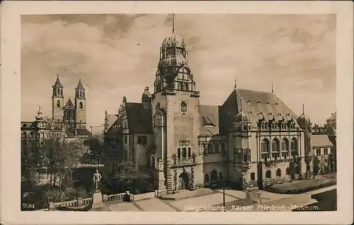 Ansichtskarte Magdeburg Partie am Kaiser Friedrich Museum 1934 