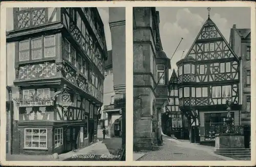 Bernkastel-Kues Berncastel-Cues 2 Bild: Fachwerkhäuser am Markt 1928 