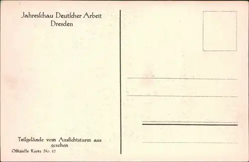 Ansichtskarte Dresden Jahresschau Deutscher Arbeit - Teilgelände 1931 