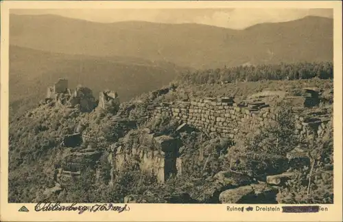 CPA St. Odilienberg Mont Sainte-Odile Ruine de Dreistein 1934 