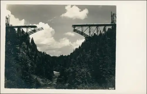 Bad Bayersoien Bau der Ammerhochbrücke/ Echelsbacher Brücke 1928 