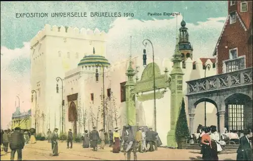 Postkaart Brüssel Bruxelles Pavillon Espagnol - EXPO 1910 