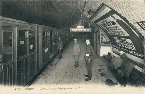 CPA Paris Metrostation 1913 