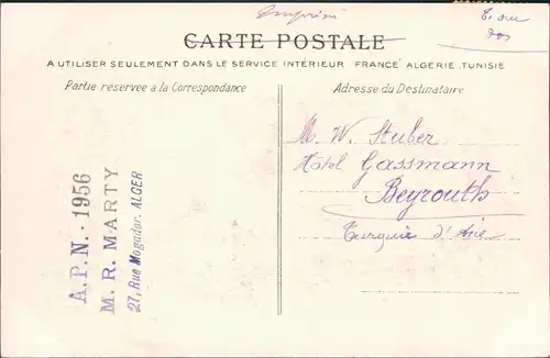 Postcard Algier Hafen und Stadt - Dampfer 1905 