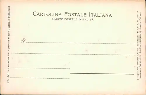 Cartoline Bologna Blick über die Stadt 1902 Prägekarte