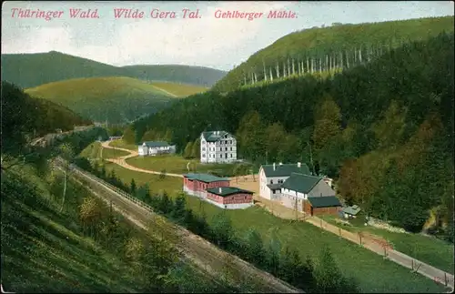 Ansichtskarte Gehlberg Wilde Gera Tal - Gehlberger Mühle 1912 