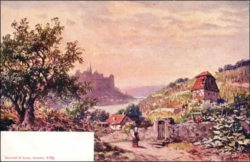 Ansichtskarte  August Künstlerkarte B. Mühlig 1900