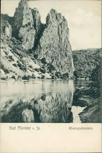 Bad Münster am Stein-Ebernburg Blick auf den Rheingrafenstein 1907 