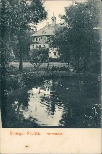 Ansichtskarte Raußlitz-Nossen Herrenhaus - Rittergut 1908 