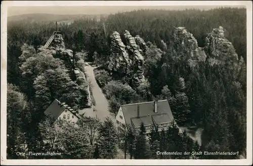 Ansichtskarte Ehrenfriedersdorf Luftbild Greifensteine 1936 