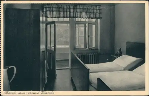 Hohnstein (Sächs. Schweiz) Fremdenzimmer mit Veranda - Post Erholungsheim 1928 
