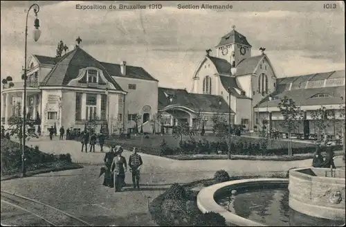 Postkaart Brüssel Bruxelles Section Allemande Expo 1910 