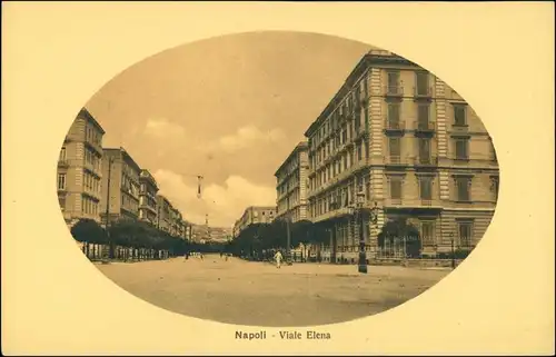 Cartoline Neapel Napoli Viale Elena 1922 