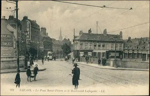 CPA Calais Boulevard Lafayette 1909 