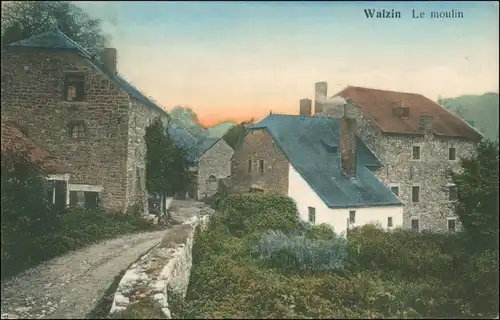Postkaart Walzin bei Dinant Straßenpartie - Mühle b Namur Namen Wallonien 1908