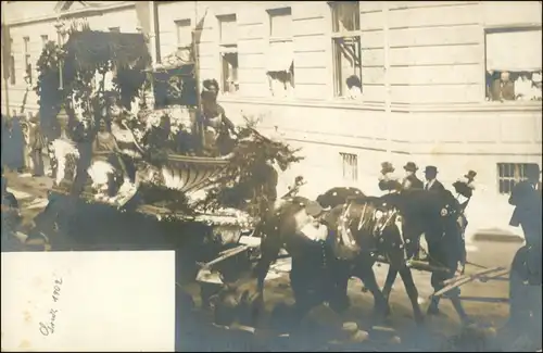 Ansichtskarte Graz Wagen des Sängerbundfestes - Privatfoto AK 1902 