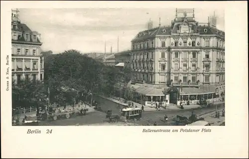 Ansichtskarte Tiergarten-Berlin Bellevuestrasse am Potsdamer Platz 1924 