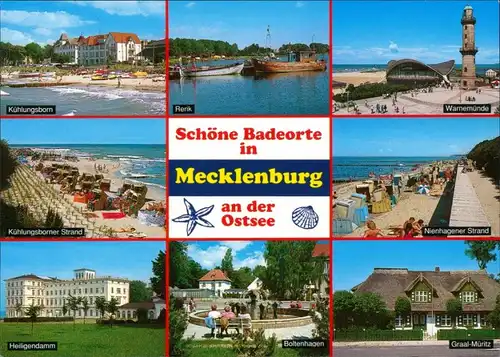 Mecklenburg Vorpommern Badeorte  Kühlungsborn, Warnemünde, Boltenhagen 1995