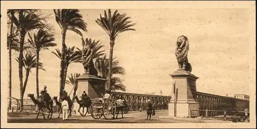 Kairo القاهرة Trachten - Typen ÄgyptenEgypt Kasr El Nile Brigde 1928 