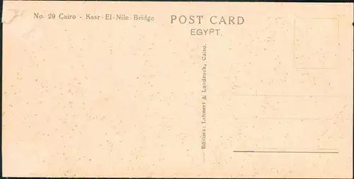 Kairo القاهرة Trachten - Typen ÄgyptenEgypt Kasr El Nile Brigde 1928 