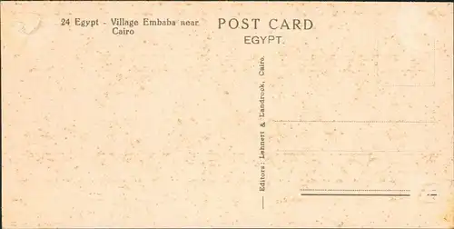 Kairo القاهرة Village Embaba Typen Ägypten Egypt 1928 