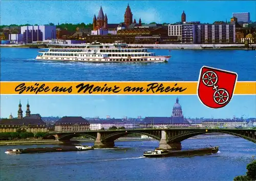 Ansichtskarte Mainz Rheinpartie 1994