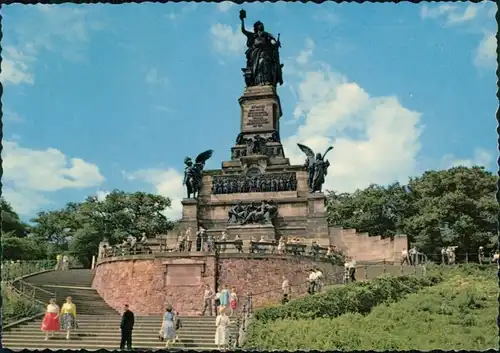 Ansichtskarte Rüdesheim (Rhein) National-Denkmal / Niederwalddenkmal 1969