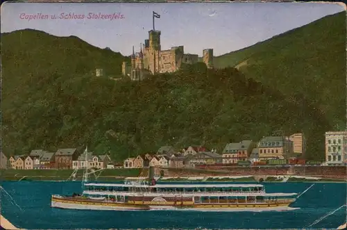 Ansichtskarte Stolzenfels-Koblenz Schloß Stolzenfels/Burg Stolzenfels 1919