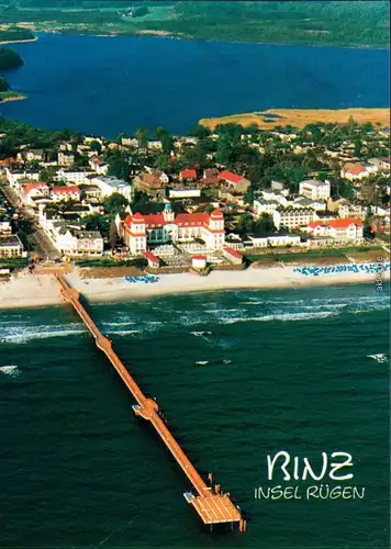 Ansichtskarte Binz (Rügen) Luftbild - Seebrücke 1995