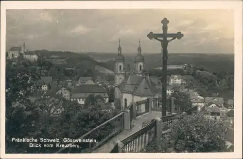 Ansichtskarte Gößweinstein Blick vom Kreuzberg auf die Stadt 1962