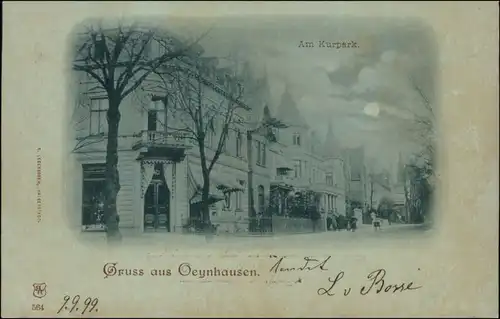 Ansichtskarte Bad Oeynhausen Mondscheinlitho - Restaurant, Straße 1899 
