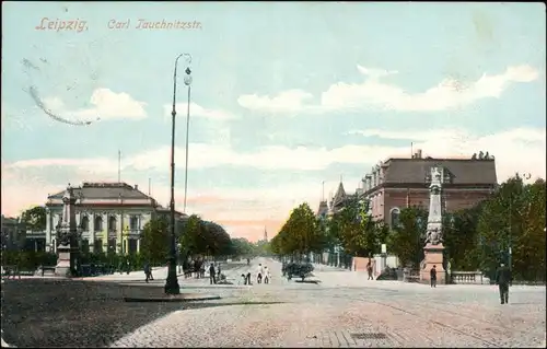 Ansichtskarte Leipzig Tauchnitz Straße 1909 