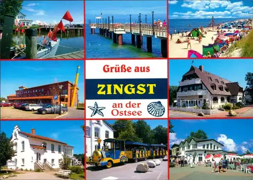 Zingst-Darss Seebrücke, Strand, Strandbahn, Gaststätte, Kurhaus 1995