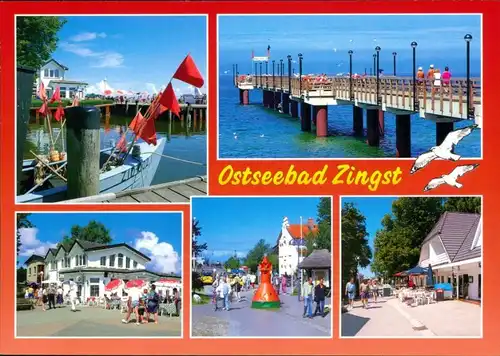 Ansichtskarte Zingst-Darss Seebrücke, Hafen, Gaststätte, Promenade 2003